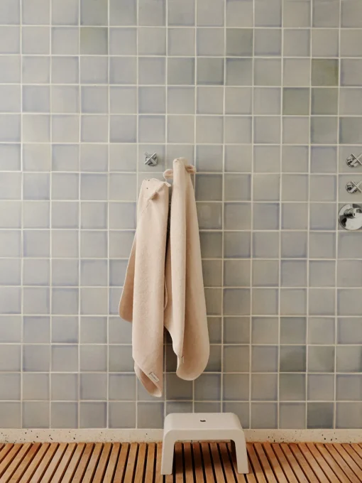 Decoración Infantil|Textiles De Baño Infantiles>Liewood Albornoz con capucha de algodón ecológico Albert Blanco crema