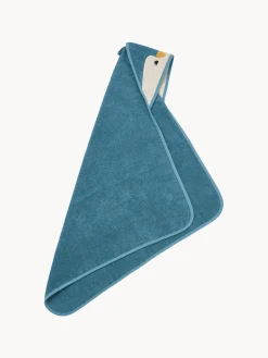 Textiles De Baño Infantiles|Decoración Infantil></noscript>Liewood Albornoz con capucha de algodón ecológico Albert Azul petróleo, blanco crema