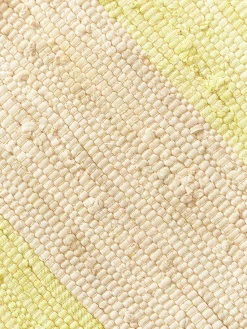 Rectangular|Alfombras Rectangulares></noscript>Bongusta Alfombra artesanal con flecos Chindi Amarillo claro, beige claro