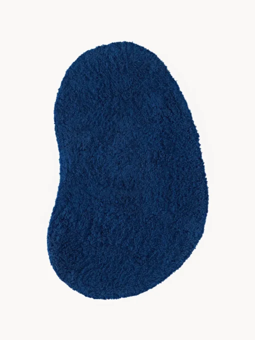 Alfombras Rectangulares|Alfombras>Westwing Collection Alfombra artesanal con forma orgánica Tully Azul oscuro