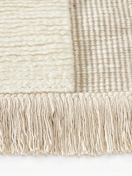 Rectangular|Alfombras Rectangulares>Westwing Collection Alfombra artesanal con relieve y flecos Laine