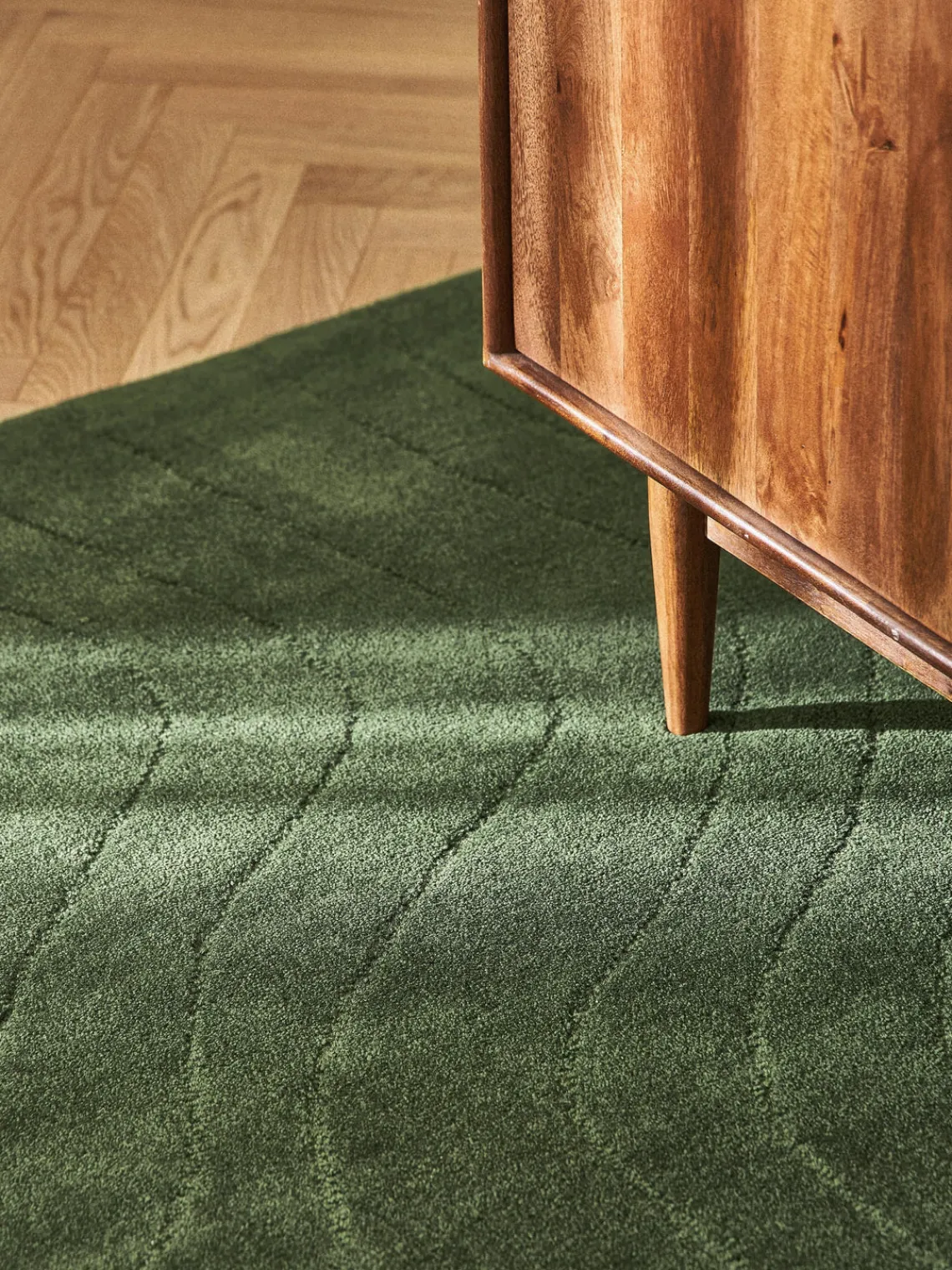 Rectangular|Alfombras Rectangulares>Westwing Collection Alfombra artesanal de lana Aaron Verde oscuro