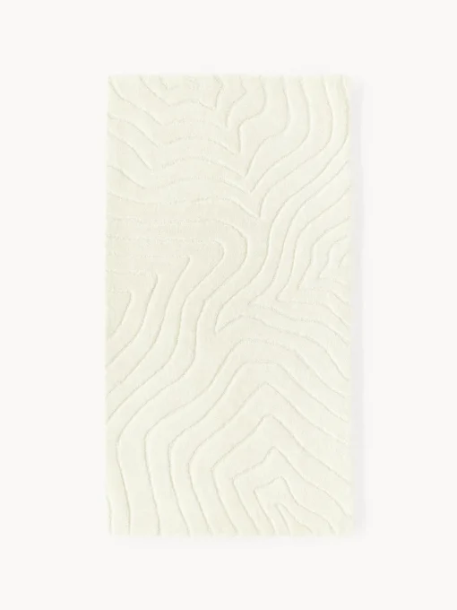 Rectangular|Alfombras Rectangulares>Westwing Collection Alfombra artesanal de lana Aaron Blanco crema