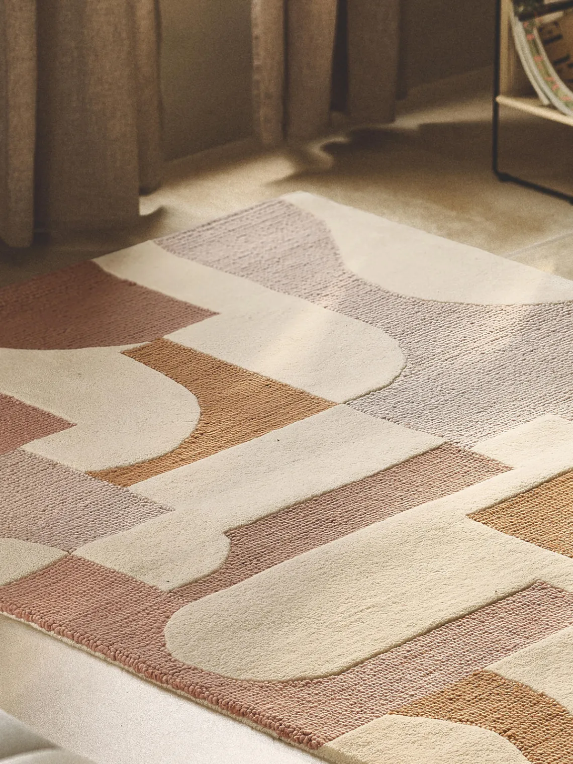 New Alfombra artesanal de lana texturizada Corin Rectangular|Alfombras Rectangulares