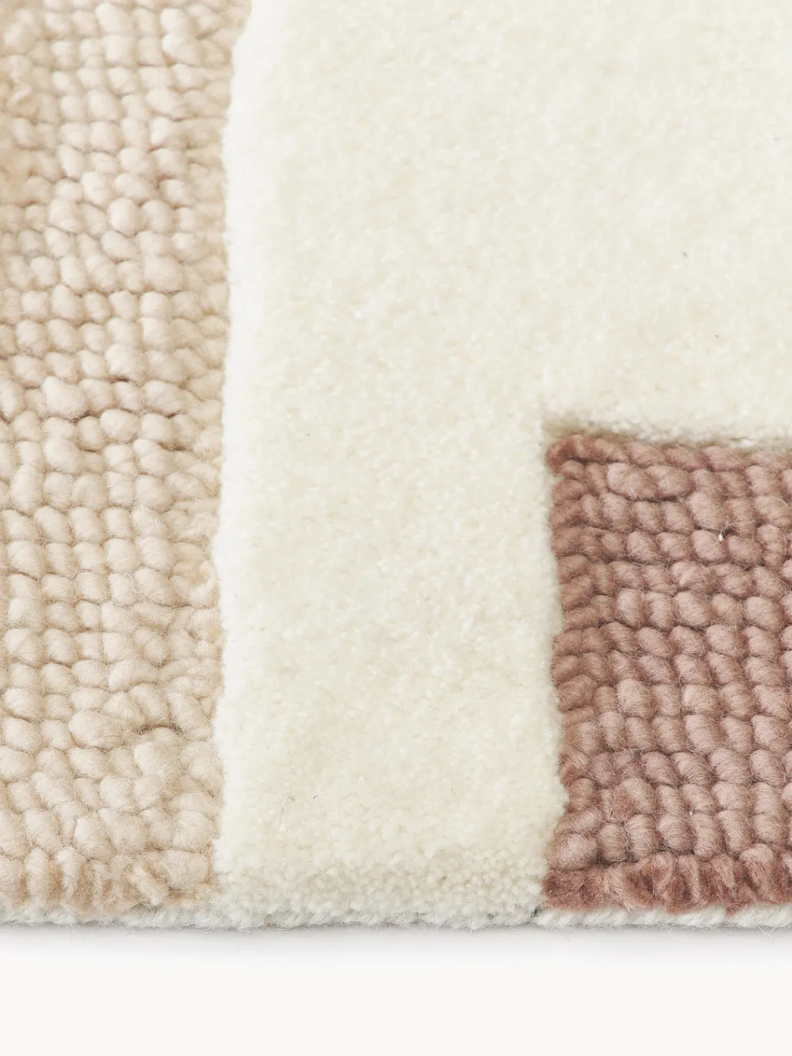 New Alfombra artesanal de lana texturizada Corin Rectangular|Alfombras Rectangulares