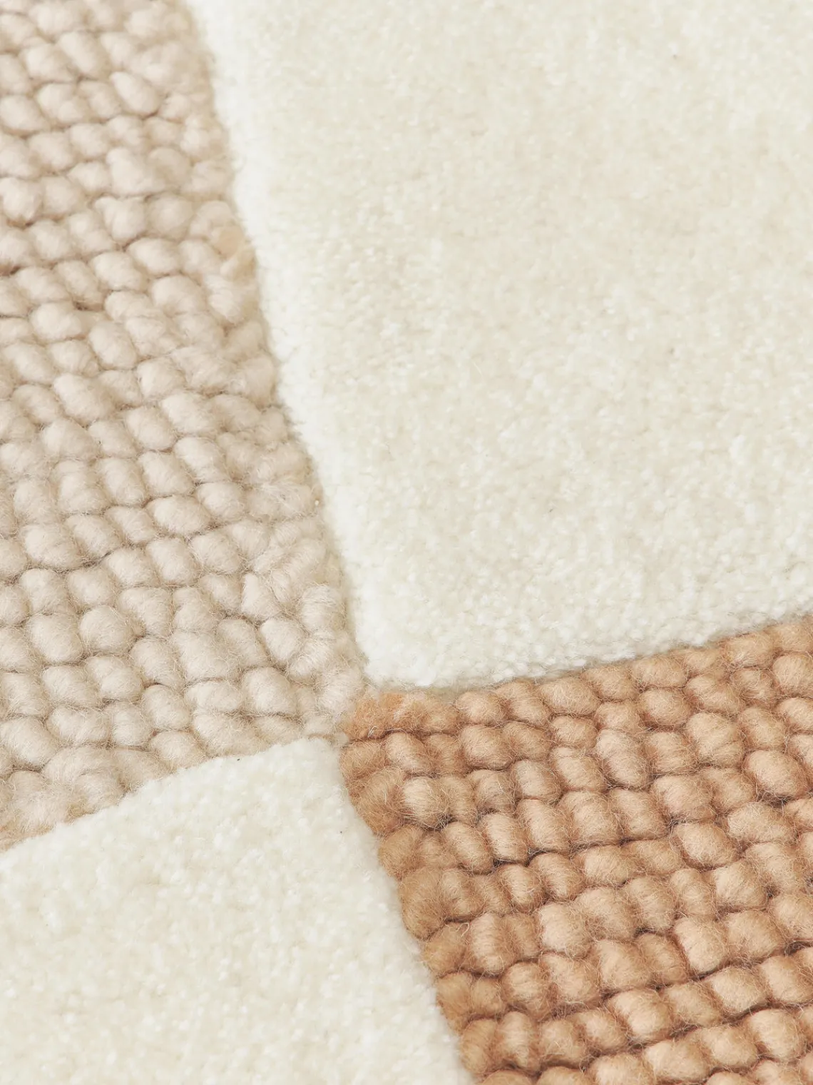 New Alfombra artesanal de lana texturizada Corin Rectangular|Alfombras Rectangulares