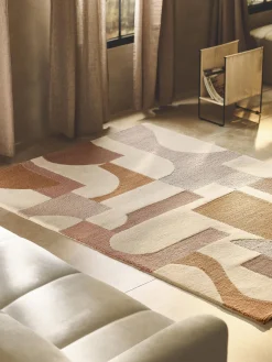 New Alfombra artesanal de lana texturizada Corin Rectangular|Alfombras Rectangulares