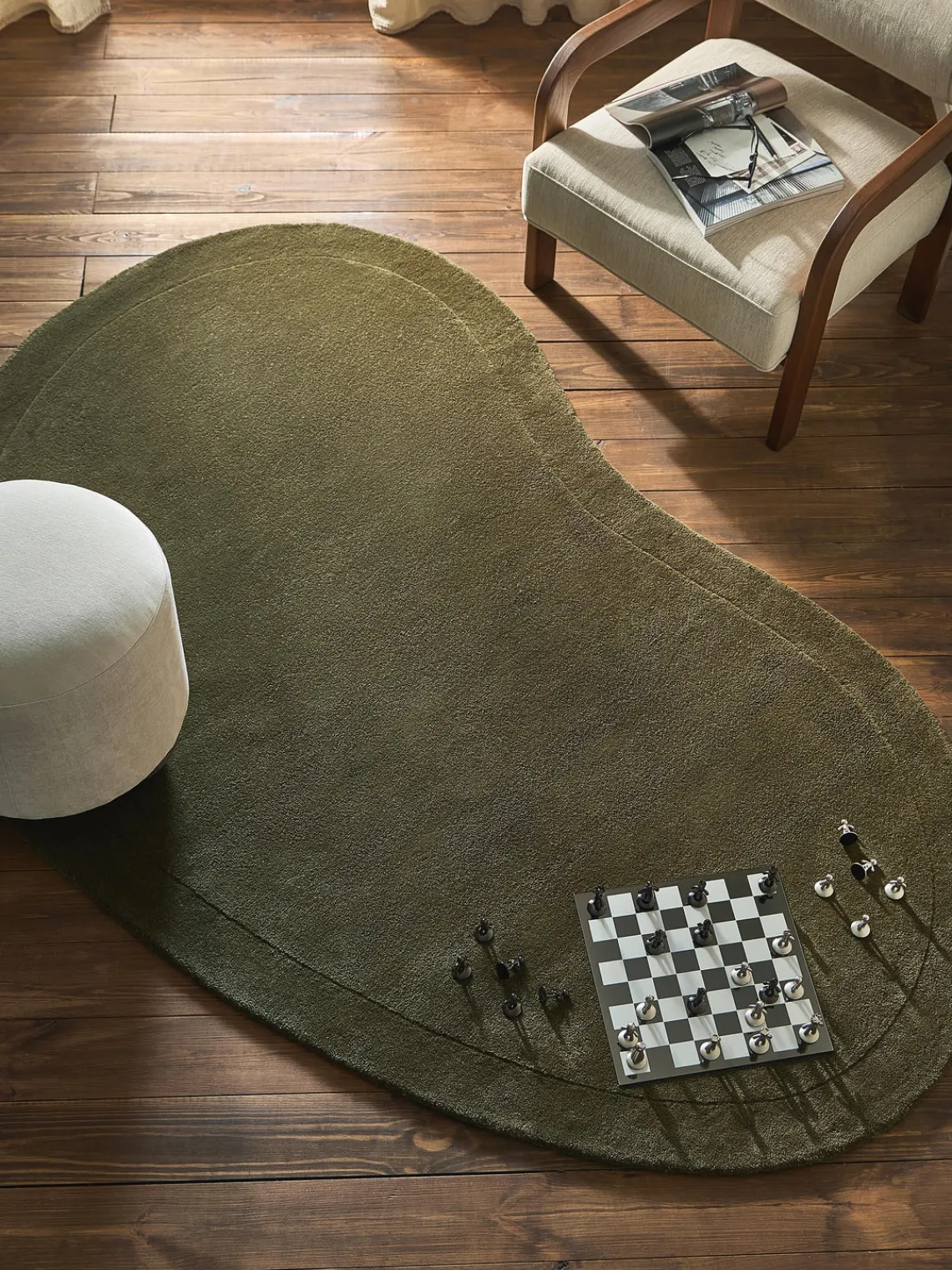 Best Alfombra artesanal de lana con forma orgánica Kadey Alfombras Rectangulares|Alfombras