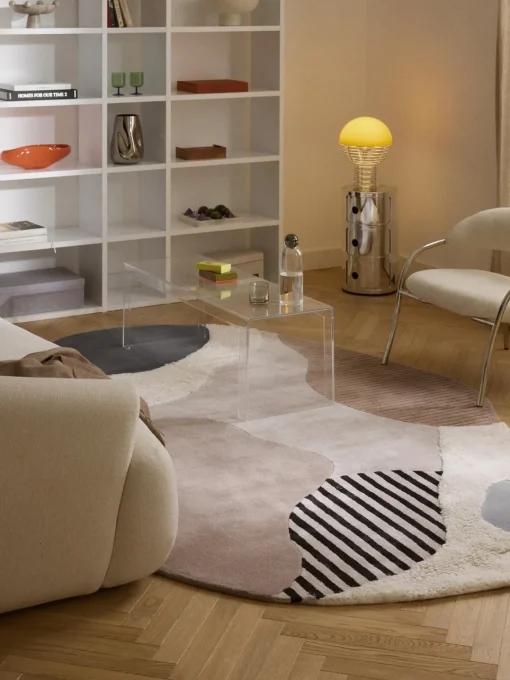 Alfombras Rectangulares|Alfombras>Westwing Collection Alfombra artesanal de lana texturizada Silas Tonos grises y beige