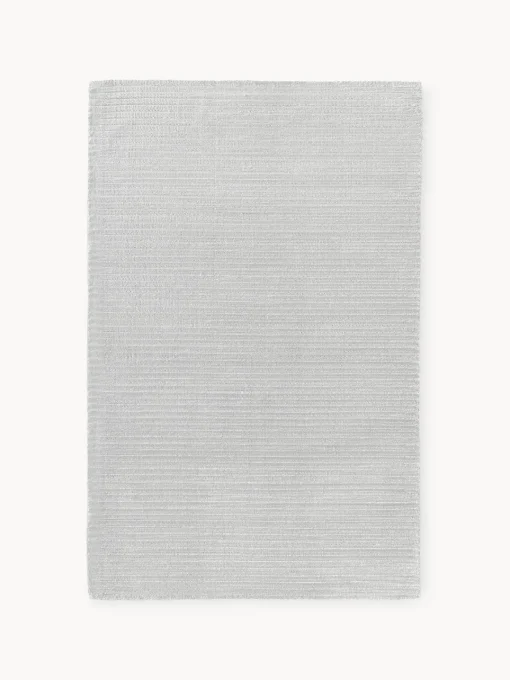Rectangular|Alfombras Rectangulares>Westwing Collection Alfombra artesanal de pelo largo texturizada Wes Gris claro