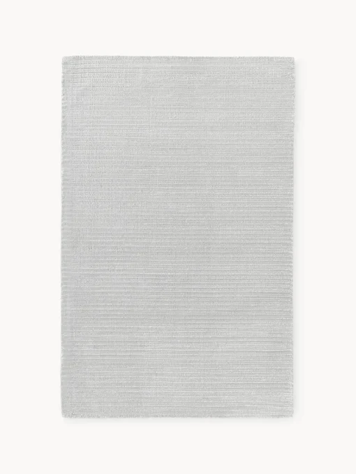 Rectangular|Alfombras Rectangulares>Westwing Collection Alfombra artesanal de pelo largo texturizada Wes Gris claro