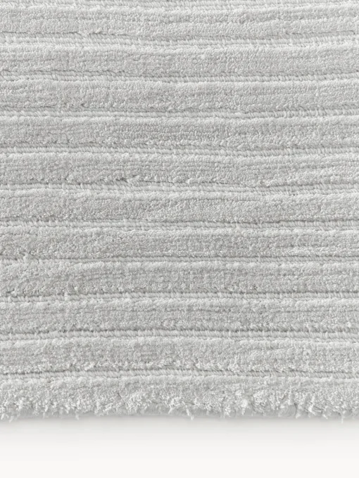 Rectangular|Alfombras Rectangulares>Westwing Collection Alfombra artesanal de pelo largo texturizada Wes Gris claro