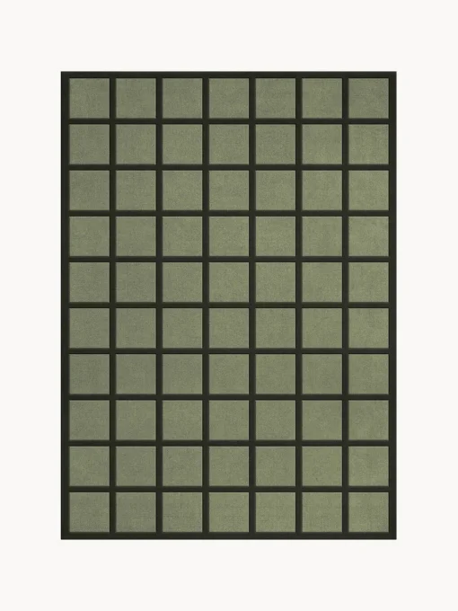 Outlet Alfombra artesanal de pelo largo Avenue Checked Rectangular|Alfombras Rectangulares