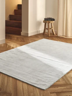 Rectangular|Alfombras Rectangulares></noscript>Westwing Collection Alfombra artesanal de viscosa Jane Blanco Off White