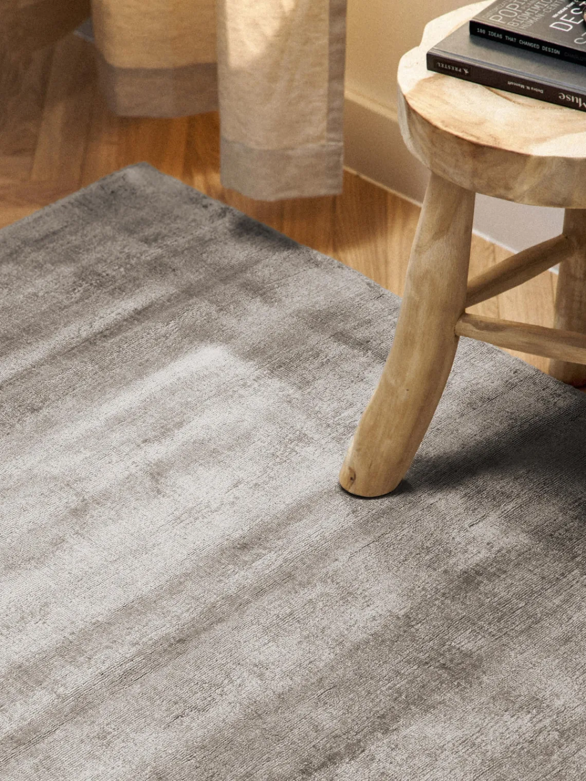 Outlet Alfombra artesanal de viscosa Jane Rectangular|Alfombras Rectangulares