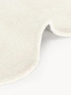 New Alfombra artesanal de viscosa con borde ondulado Wavy Rectangular|Alfombras Rectangulares