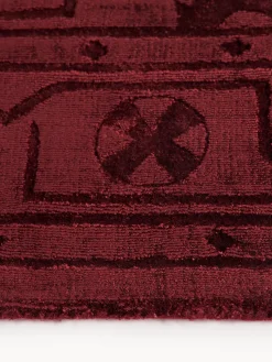 Rectangular|Alfombras Rectangulares></noscript>Westwing Collection Alfombra artesanal de viscosa Shaila Rojo vino