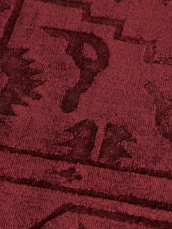 Rectangular|Alfombras Rectangulares></noscript>Westwing Collection Alfombra artesanal de viscosa Shaila Rojo vino