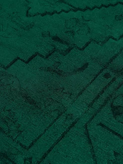 Rectangular|Alfombras Rectangulares></noscript>Westwing Collection Alfombra artesanal de viscosa Shaila Verde oscuro