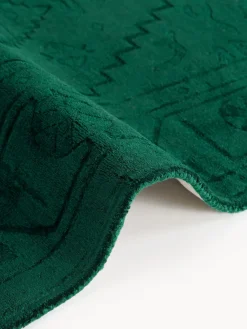 Rectangular|Alfombras Rectangulares></noscript>Westwing Collection Alfombra artesanal de viscosa Shaila Verde oscuro