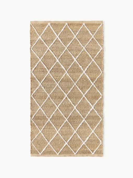 Sale Alfombra artesanal de yute Kunu Rectangular|Alfombras Rectangulares