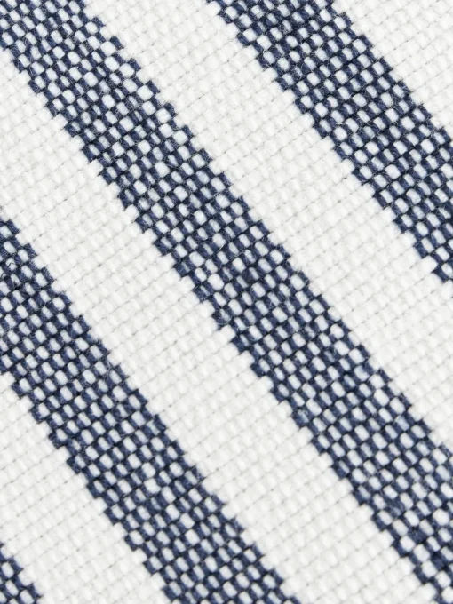 Alfombras De Exterior|Alfombras De Exterior>Westwing Collection Alfombra artesanal para interior y exterior Lyla Blanco, azul oscuro
