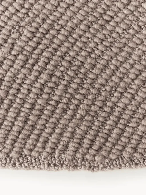 Redonda|Alfombras Rectangulares>Westwing Collection Alfombra artesanal redonda de lana Eleni Taupe