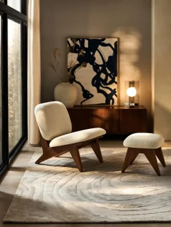 Rectangular|Alfombras Rectangulares></noscript>Westwing Collection Alfombra artesanal texturizada de pelo corto Winola Blanco Off White