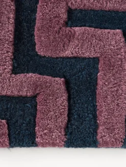 Rectangular|Alfombras Rectangulares></noscript>Westwing Collection Alfombra artesanal texturizada Monty Azul oscuro, lila