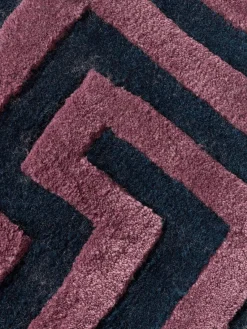 Rectangular|Alfombras Rectangulares></noscript>Westwing Collection Alfombra artesanal texturizada Monty Azul oscuro, lila