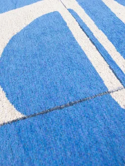 Rectangular|Alfombras Rectangulares></noscript>Louis de Poortere Alfombra con estampado gráfico Campanula Azul, blanco crema