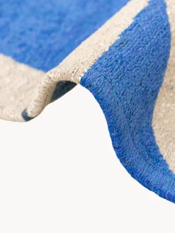 Rectangular|Alfombras Rectangulares></noscript>Louis de Poortere Alfombra con estampado gráfico Campanula Azul, blanco crema