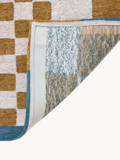 Rectangular|Alfombras Rectangulares></noscript>Louis de Poortere Alfombra con estampado gráfico Honey Ocre, Off White, azul