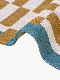 Rectangular|Alfombras Rectangulares></noscript>Louis de Poortere Alfombra con estampado gráfico Honey Ocre, Off White, azul