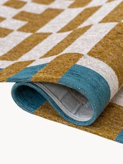 Rectangular|Alfombras Rectangulares></noscript>Louis de Poortere Alfombra con estampado gráfico Honey Ocre, Off White, azul