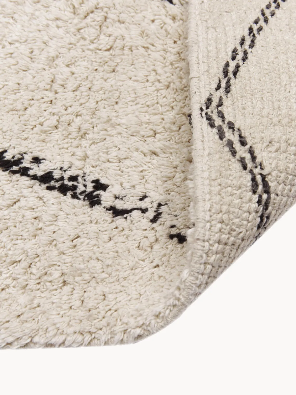 New Alfombra corredor artesanal de algodón con diseño de rombos y flecos Bina Alfombras De Pasillo|Alfombras De Pasillo