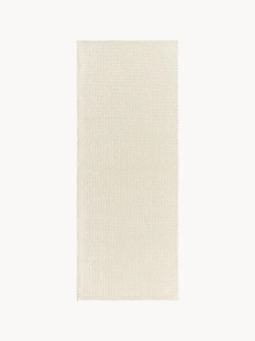 Alfombras De Pasillo|Alfombras De Pasillo>Westwing Collection Alfombra corredor artesanal de lana Amaro Beige, blanco crema