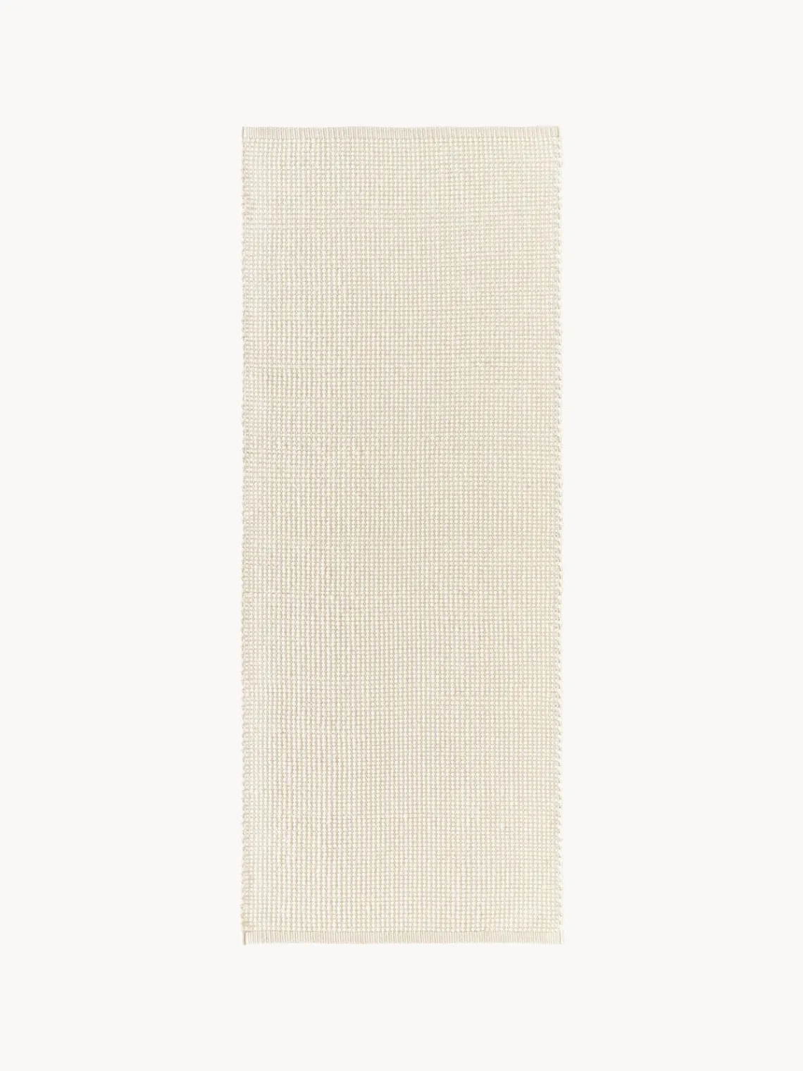 Alfombras De Pasillo|Alfombras De Pasillo>Westwing Collection Alfombra corredor artesanal de lana Amaro Beige, blanco crema