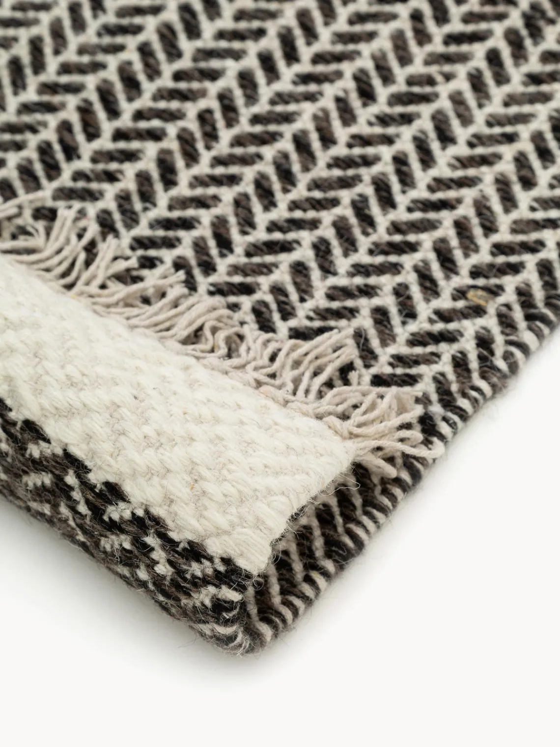 Best Alfombra corredor artesanal de lana con flecos Kim Alfombras De Pasillo|Alfombras De Pasillo