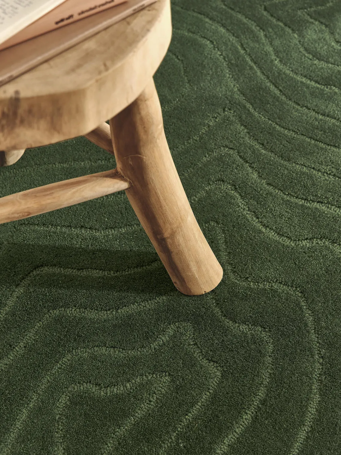 Alfombras De Pasillo|Alfombras De Pasillo>Westwing Collection Alfombra corredor artesanal de lana Aaron Verde oscuro