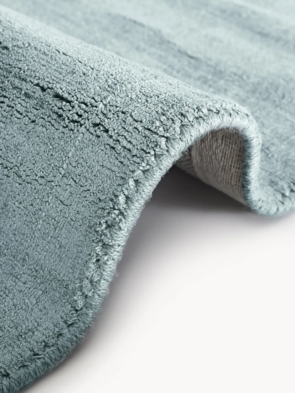 Alfombras De Pasillo|Alfombras De Pasillo>Westwing Collection Alfombra corredor artesanal de viscosa Jane Gris azulado