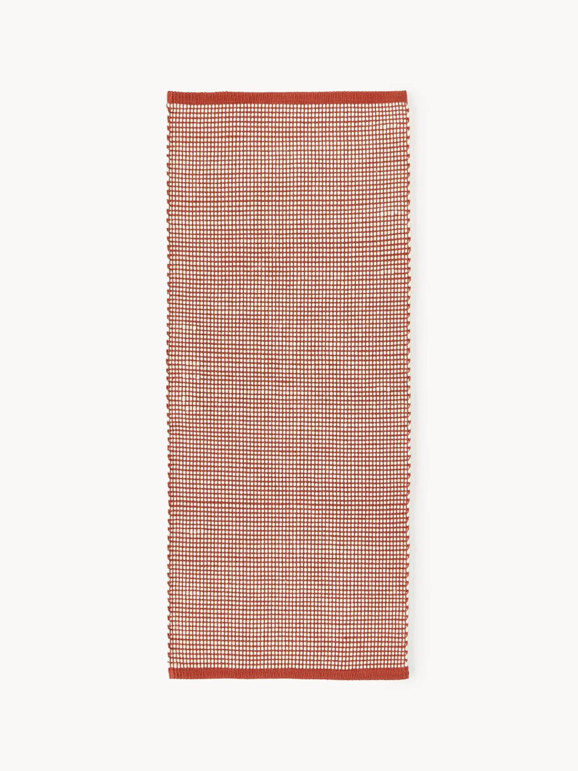 Alfombras De Pasillo|Alfombras De Pasillo>Westwing Collection Alfombra corredor artesanal de lana Amaro Terracota, blanco crema