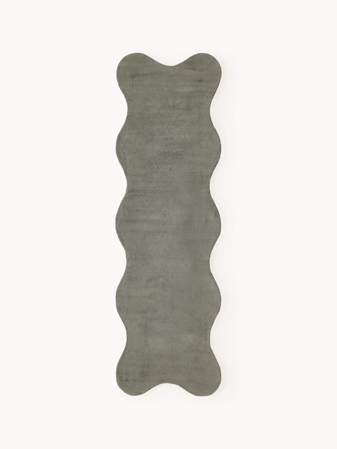 Alfombras De Pasillo|Alfombras De Pasillo>Westwing Collection Alfombra corredor artesanal Wavy Verde oscuro