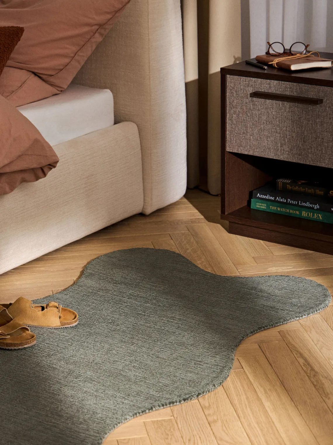 Alfombras De Pasillo|Alfombras De Pasillo>Westwing Collection Alfombra corredor artesanal Wavy Verde oscuro