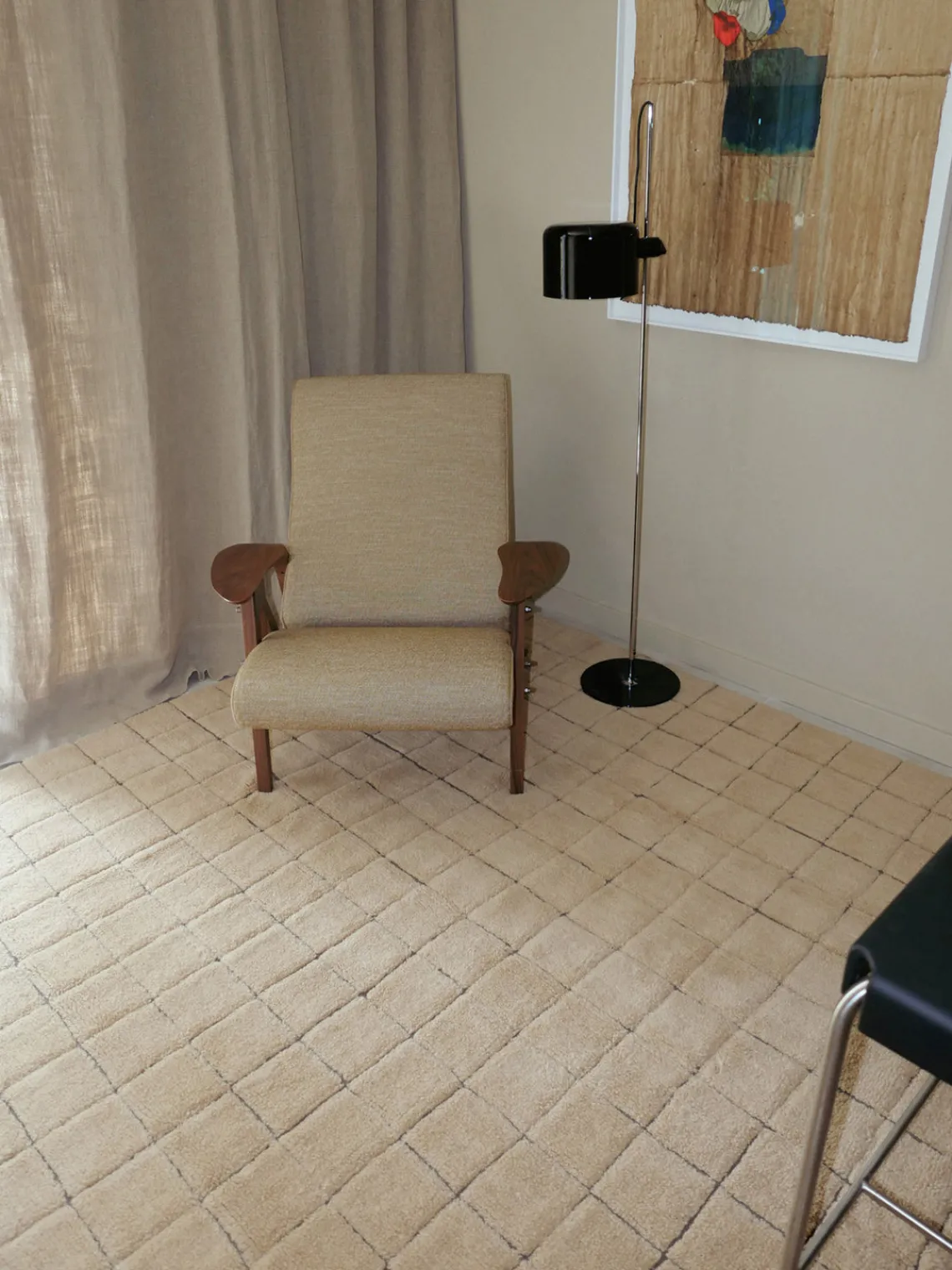 Alfombras De Pasillo|Alfombras De Pasillo>Lorena Canals Alfombra corredor artesanal de lana Mosaic Beige, marrón