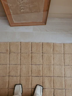 Alfombras De Pasillo|Alfombras De Pasillo></noscript>Lorena Canals Alfombra corredor artesanal de lana Mosaic Beige, marrón