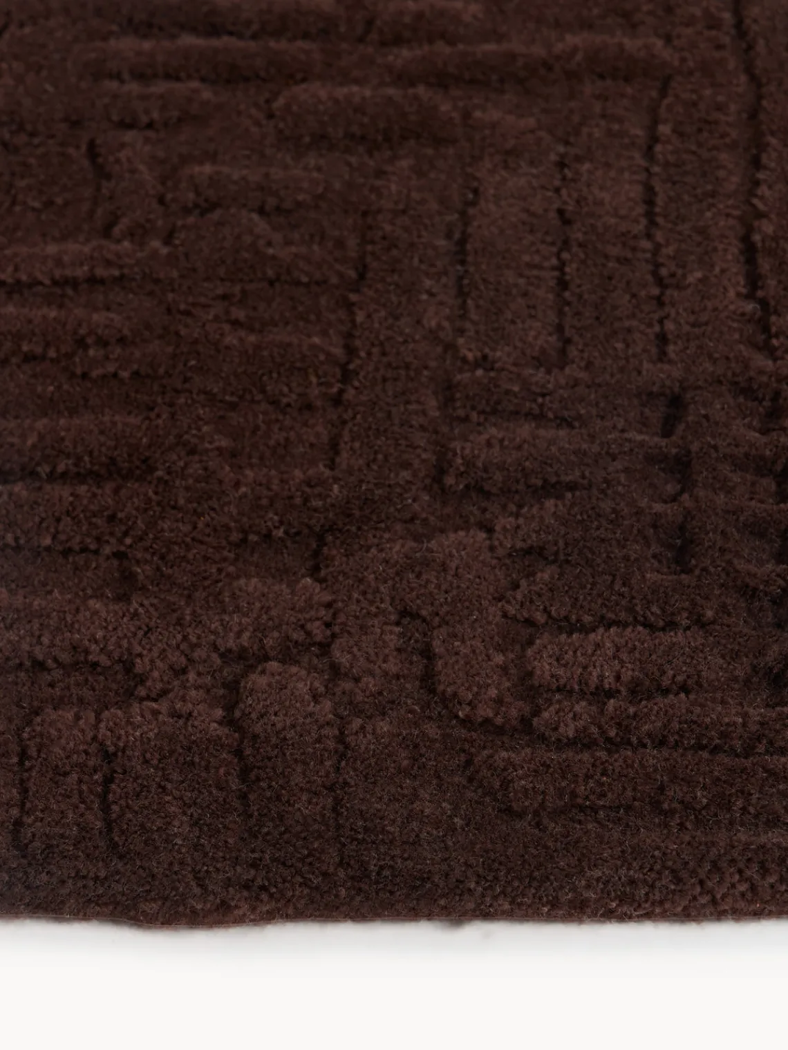 Alfombras De Pasillo|Alfombras De Pasillo>Westwing Collection Alfombra corredor artesanal de lana Merima Marrón oscuro