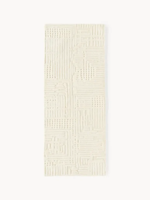 Alfombras De Pasillo|Alfombras De Pasillo>Westwing Collection Alfombra corredor artesanal de lana Merima Blanco Off White