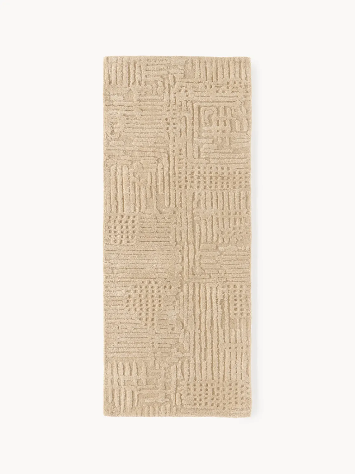 Alfombras De Pasillo|Alfombras De Pasillo>Westwing Collection Alfombra corredor artesanal de lana Merima Beige