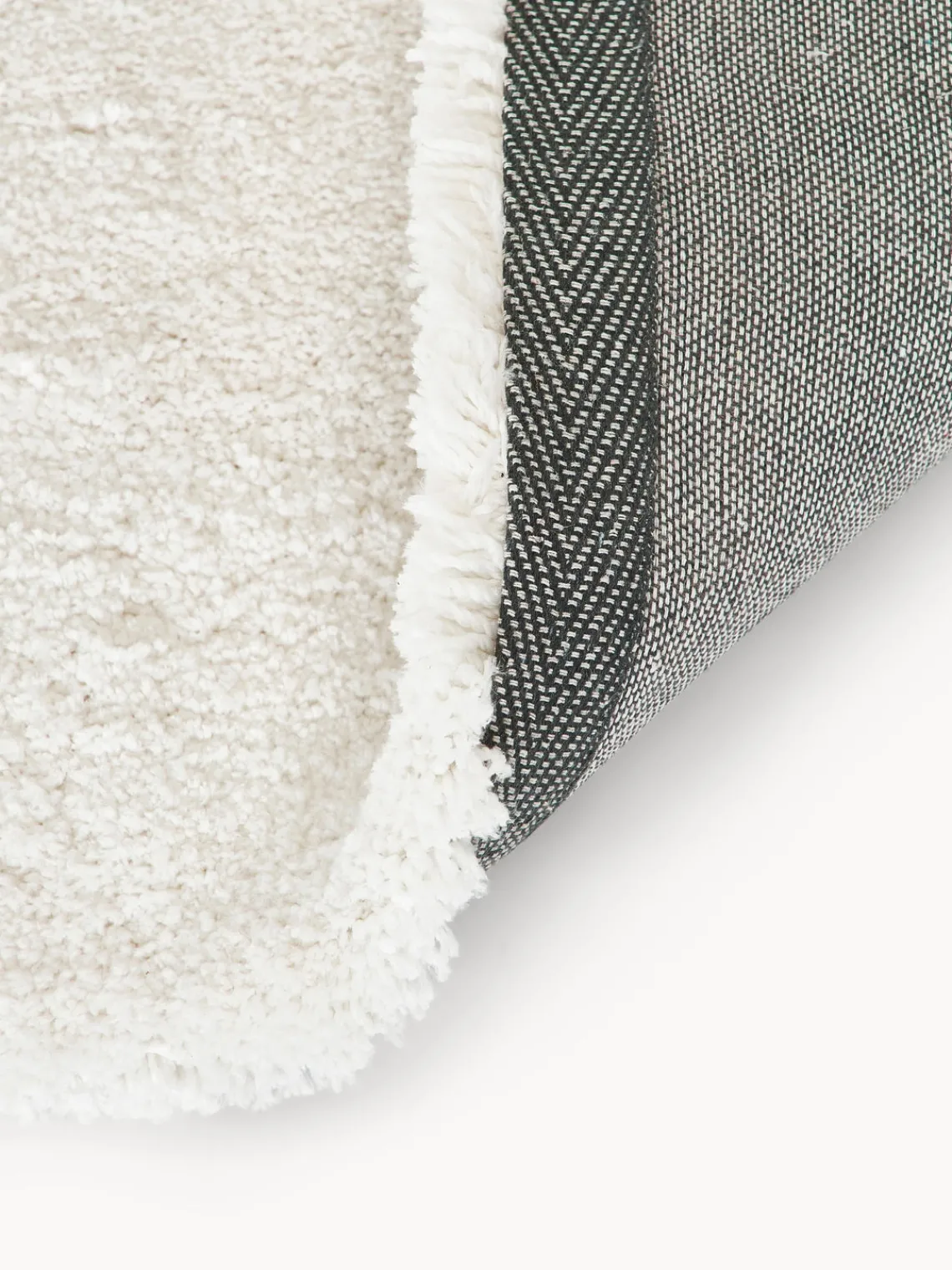 Alfombras De Pasillo|Alfombras De Pasillo>Westwing Collection Alfombra corredor de pelo largo Leighton Blanco Off White